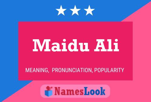 Maidu Ali Name Poster