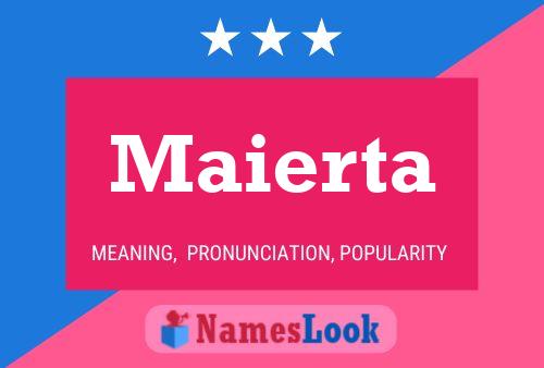 Maierta Name Poster