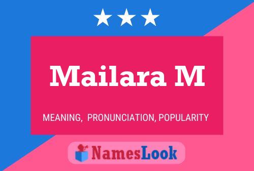 Mailara M Name Poster