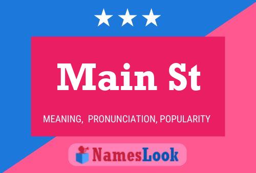 Main St Name Poster