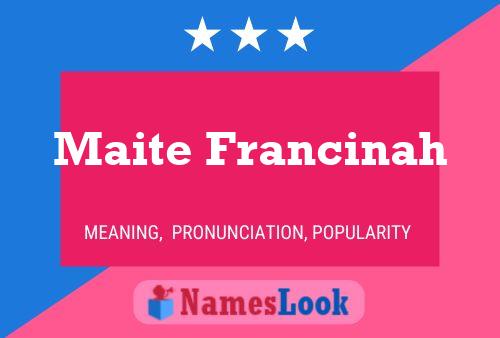 Maite Francinah Name Poster