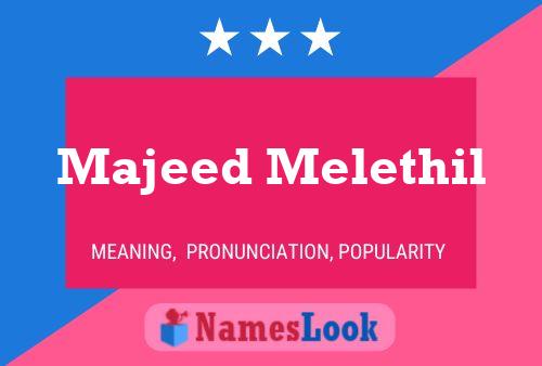 Majeed Melethil Name Poster