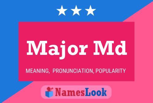 Major Md Name Poster