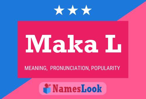 Maka L Name Poster