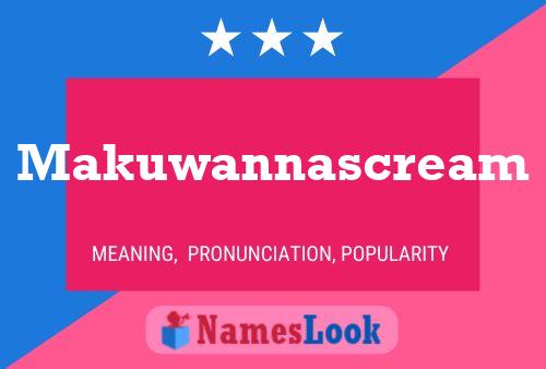 Makuwannascream Name Poster