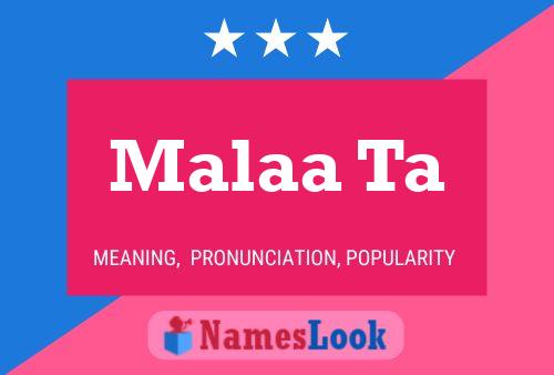 Malaa Ta Name Poster