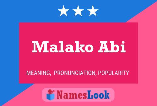 Malako Abi Name Poster