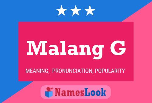 Malang G Name Poster