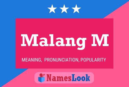 Malang M Name Poster