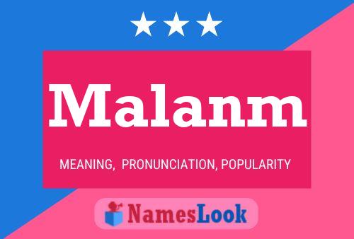 Malanm Name Poster