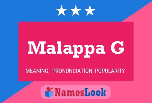 Malappa G Name Poster