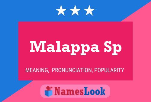 Malappa Sp Name Poster