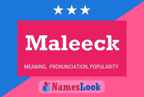 Maleeck Name Poster