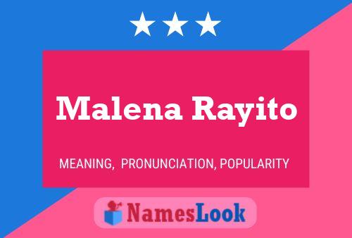 Malena Rayito Name Poster