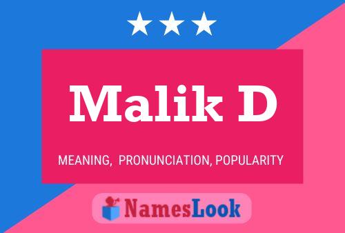 Malik D Name Poster