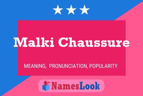 Malki Chaussure Name Poster