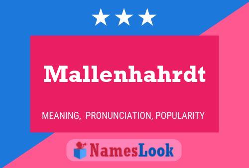 Mallenhahrdt Name Poster