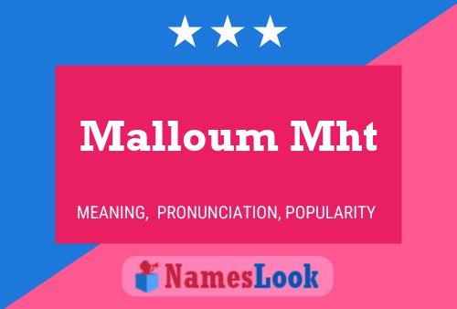 Malloum Mht Name Poster