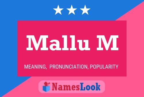 Mallu M Name Poster