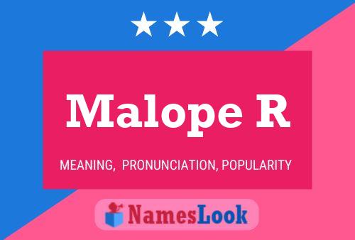 Malope R Name Poster