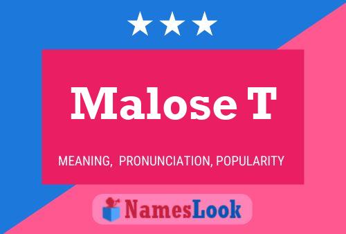 Malose T Name Poster