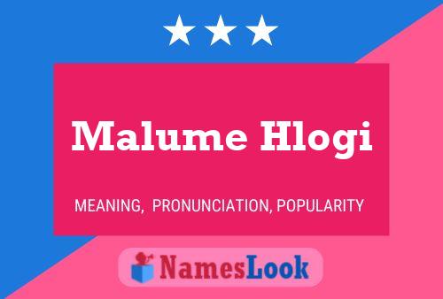 Malume Hlogi Name Poster