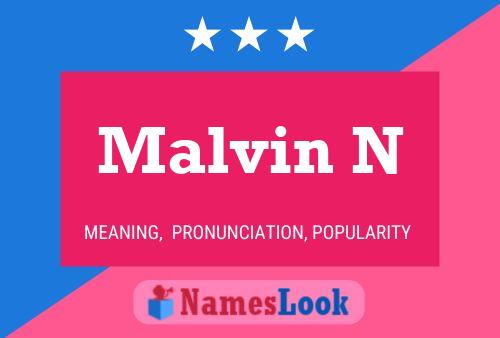 Malvin N Name Poster