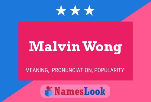 Malvin Wong Name Poster