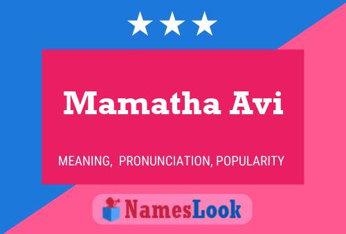 Mamatha Avi Name Poster