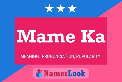 Mame Ka Name Poster