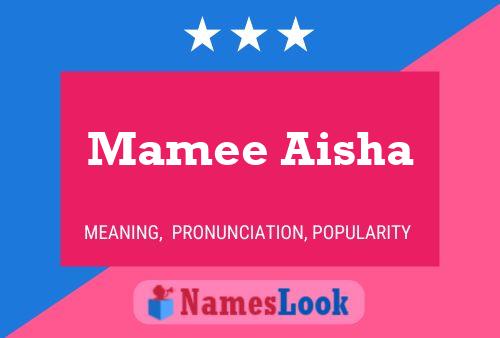 Mamee Aisha Name Poster