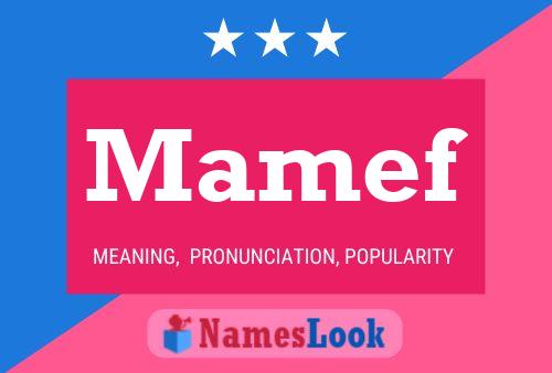 Mamef Name Poster