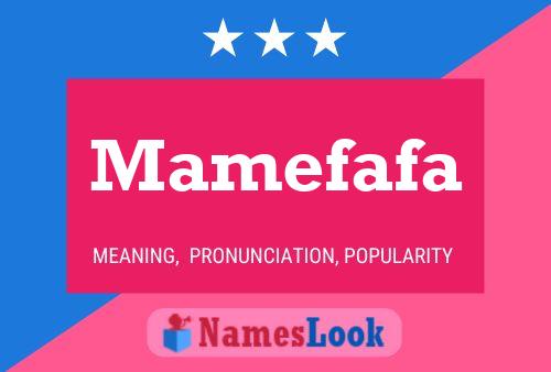 Mamefafa Name Poster