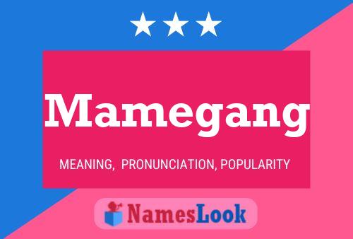 Mamegang Name Poster