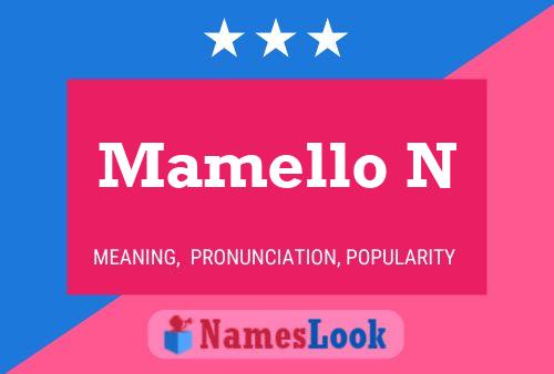 Mamello N Name Poster