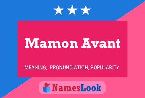 Mamon Avant Name Poster