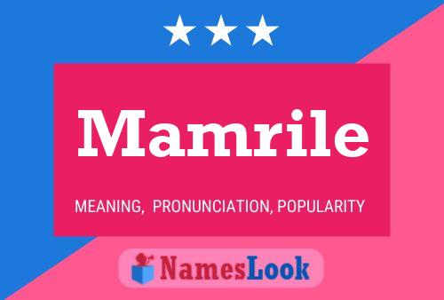 Mamrile Name Poster