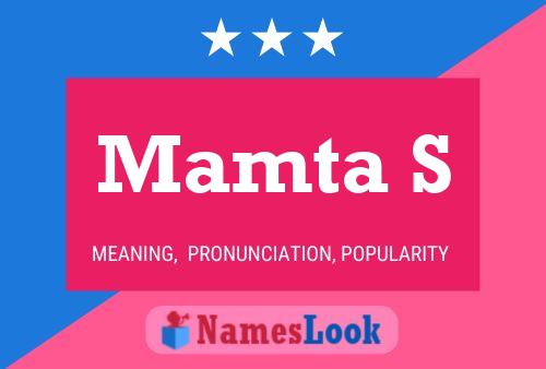 Mamta S Name Poster