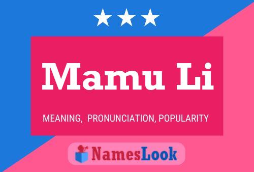 Mamu Li Name Poster