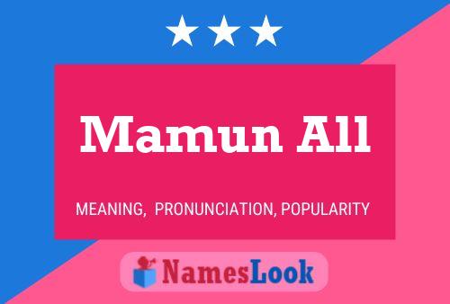 Mamun All Name Poster