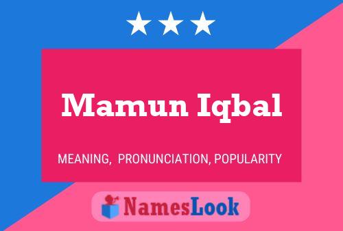 Mamun Iqbal Name Poster