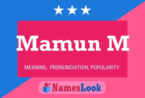 Mamun M Name Poster