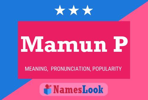 Mamun P Name Poster