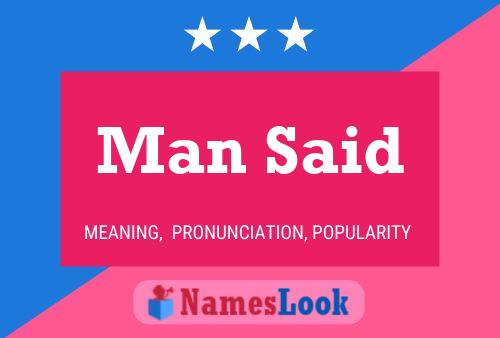 Man Said Name Poster