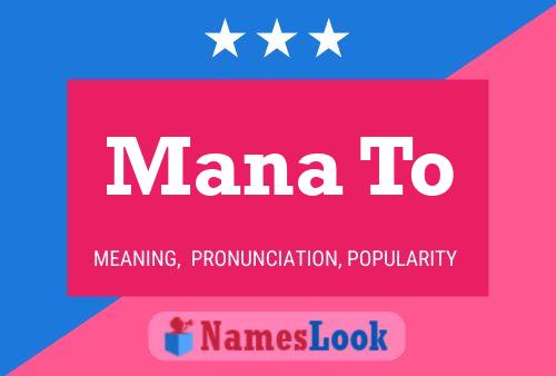 Mana To Name Poster