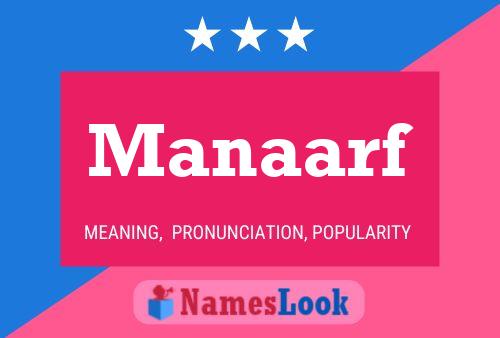 Manaarf Name Poster