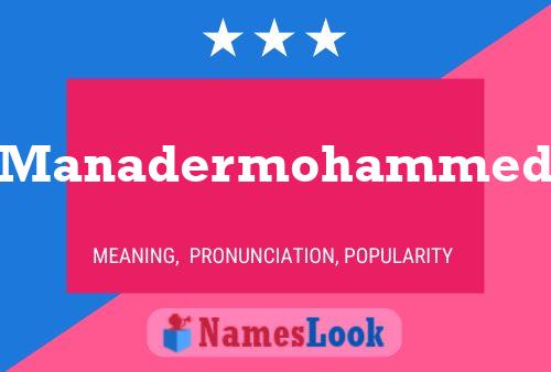 Manadermohammed Name Poster