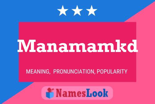 Manamamkd Name Poster