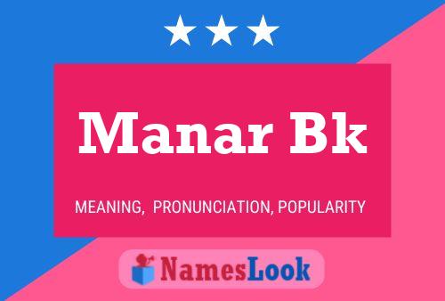 Manar Bk Name Poster