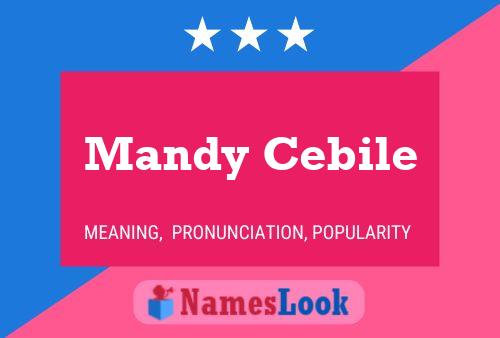 Mandy Cebile Name Poster